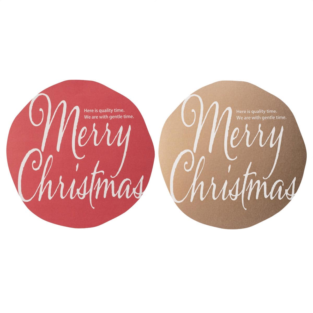 30枚 クリスマス 強粘着ビッグシール14cm レッド