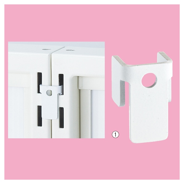 連結金具4個セット/SF中央片面・両面タイプ兼用〔ストエキオリジナル〕 ブラック