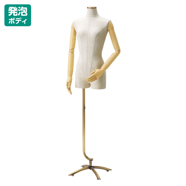 婦人腕付き芯地張トルソー9号 芯地張〔ストエキオリジナル〕