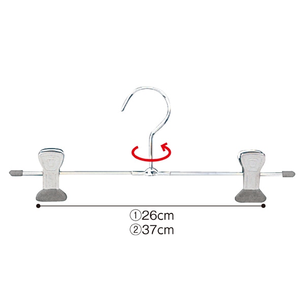 スチール製ボトムハンガー T字型〔ストエキオリジナル〕 幅39cm