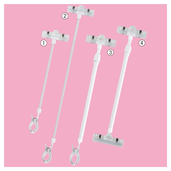 【2本】下向きポップカードクリップ〔ストエキオリジナル〕 ショートタイプ