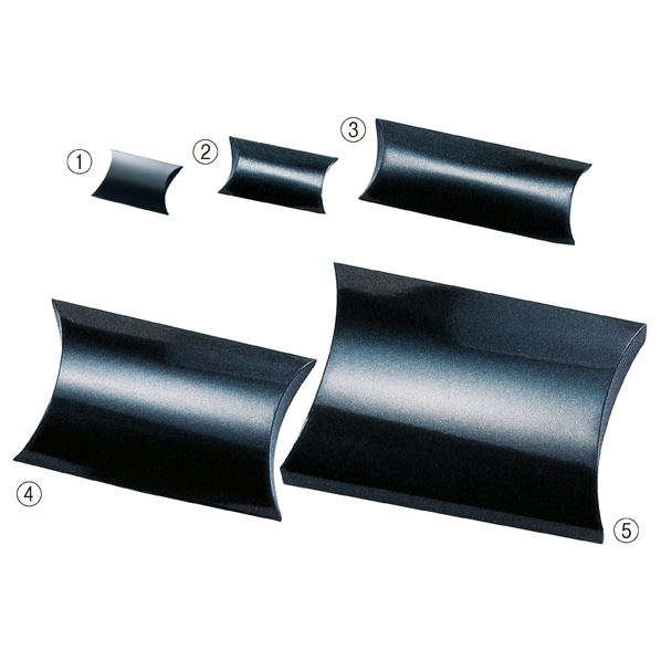 ピロー型ギフトボックス ブラック 10[7.5]×7.5×2.5cm