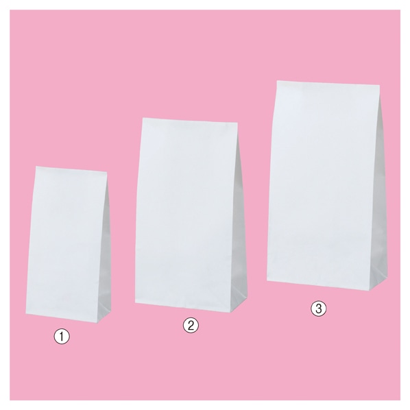 角底袋 白無地 片つや 紙袋 幅9×奥行5×高さ17.5cm