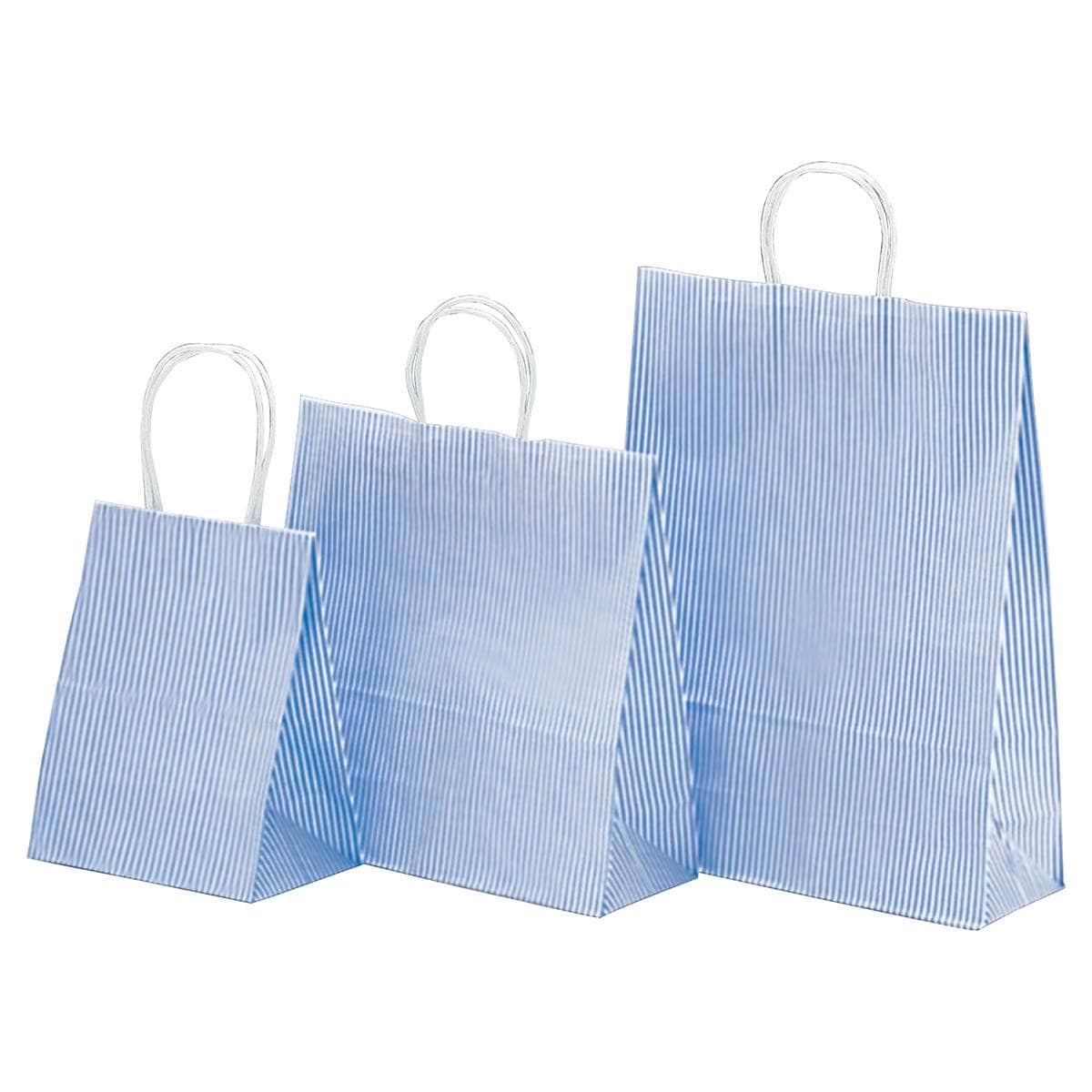 手提げ紙袋 モノストライプ 21×12×25cm