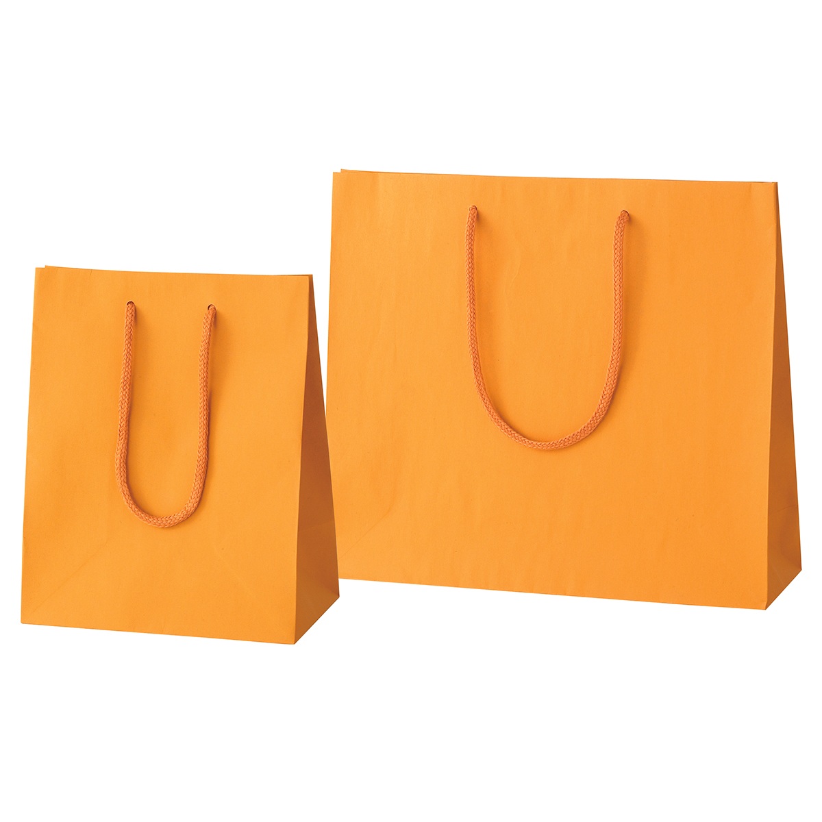 カラー手提げ紙袋 オレンジ