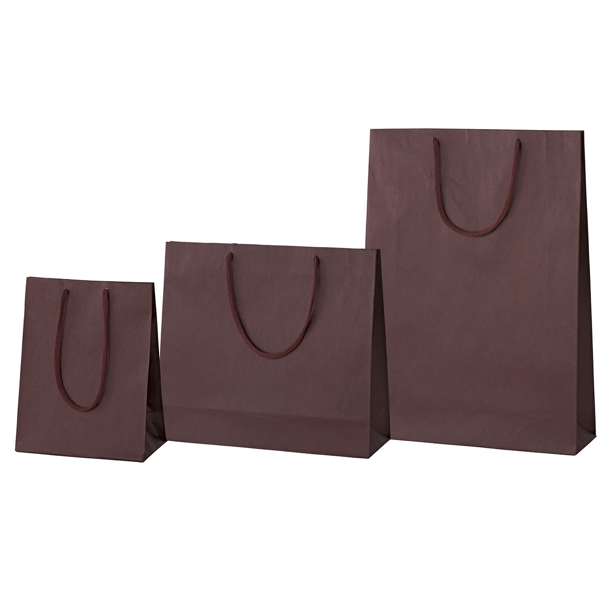 紺×赤 【ひも付き紙袋（クラフト紙）】カラー手提げ紙袋 ブラウン 33×10×29cm