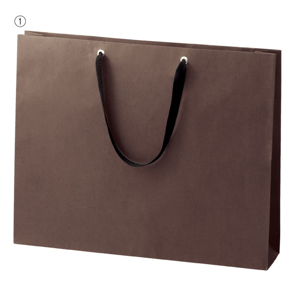 ショルダーバッグ ブラウン無地紙袋 黒ひも〔ストエキオリジナル〕 60×10×42cm