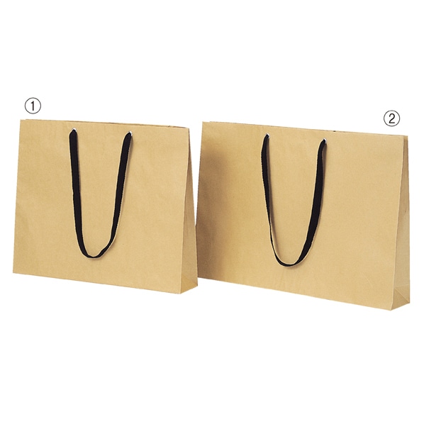 ショルダーバッグ ベージュ無地紙袋 黒ひも〔ストエキオリジナル〕 60×10×42cm