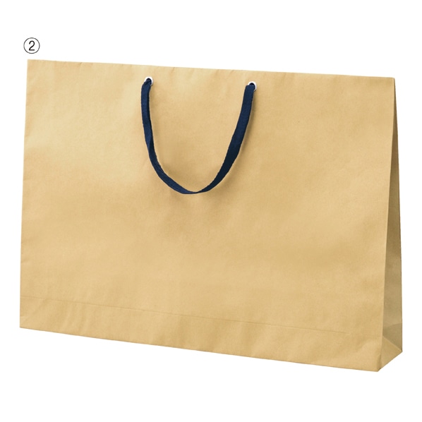 ショルダーバッグ ベージュ無地紙袋 紺ひも〔ストエキオリジナル〕 52×10×42cm