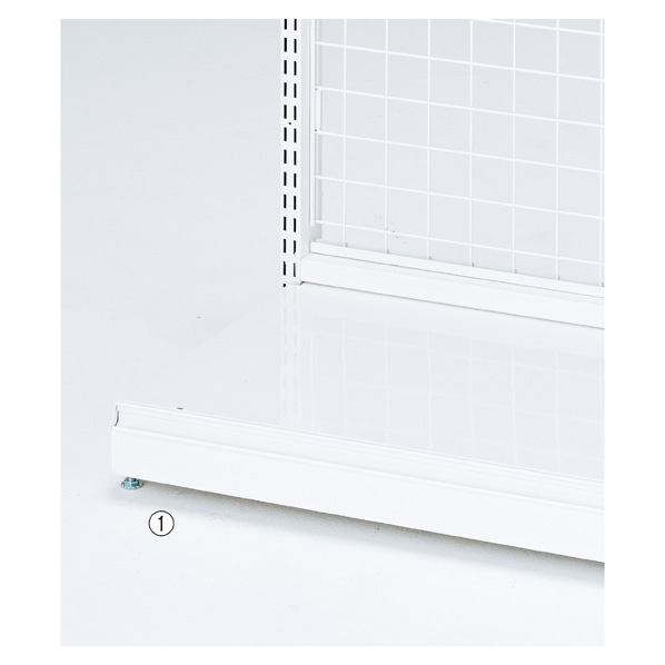 幕板付きステージ 幅120cm ホワイト／BR50用〔ストエキオリジナル〕 奥行35cm