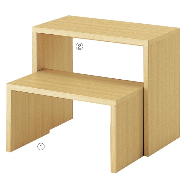 木製スリムコの字テーブル エクリュ〔ストエキオリジナル〕 幅82cm