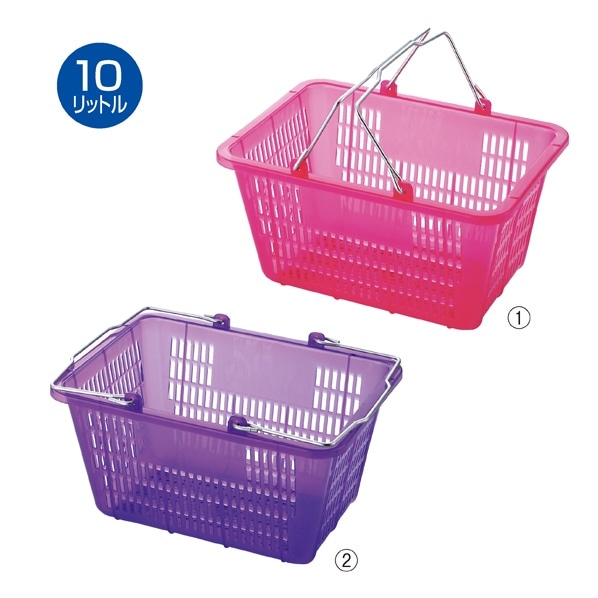 5個】太陽ビルメン スケルトンミニバスケット 10リットル 買い物