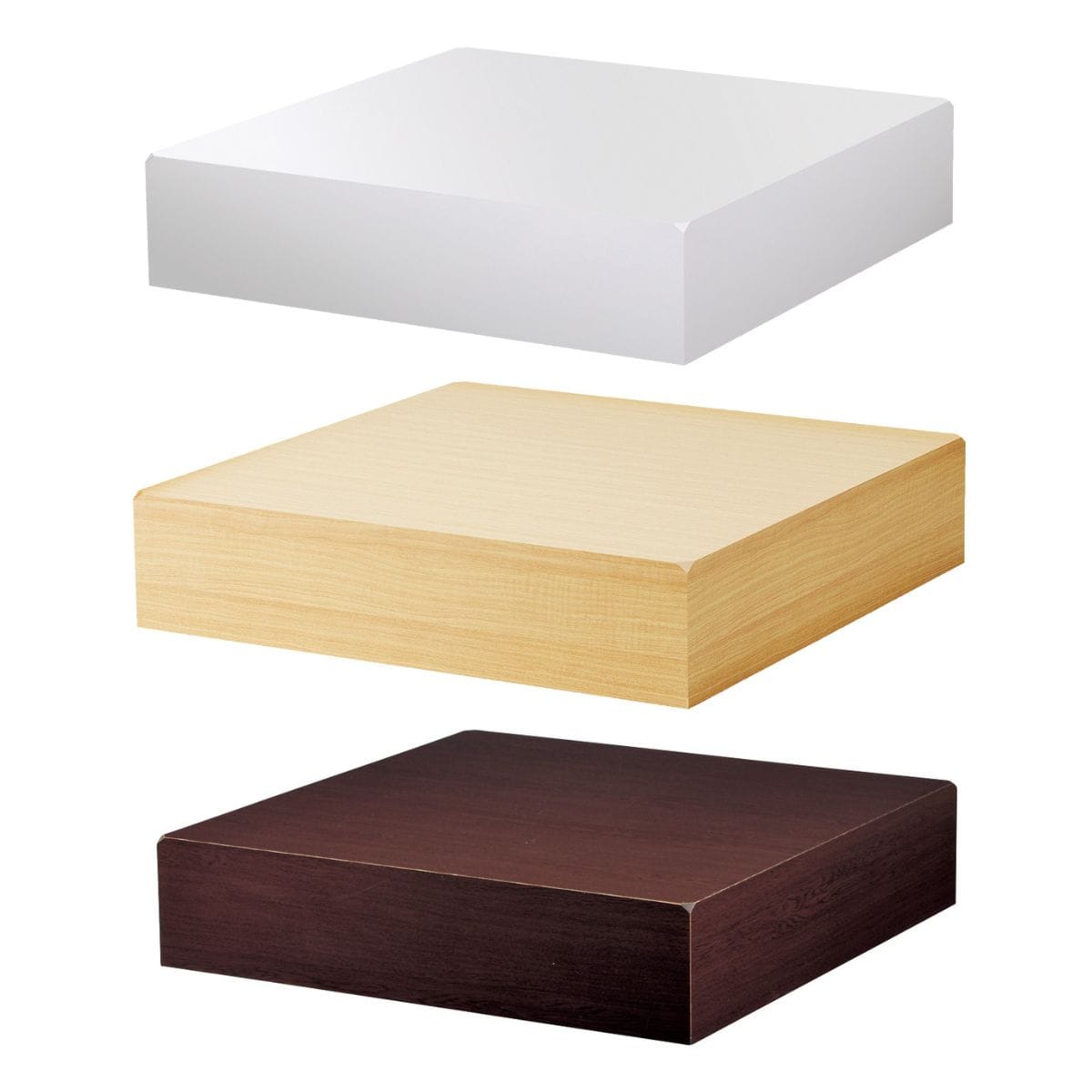 木製ステージ 幅90×奥行90×高20cm〔ストエキオリジナル〕 ホワイト