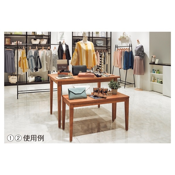 木製テーブル テーパー脚 ブラウン〔ストエキオリジナル〕 幅98×奥行45×高さ55cm