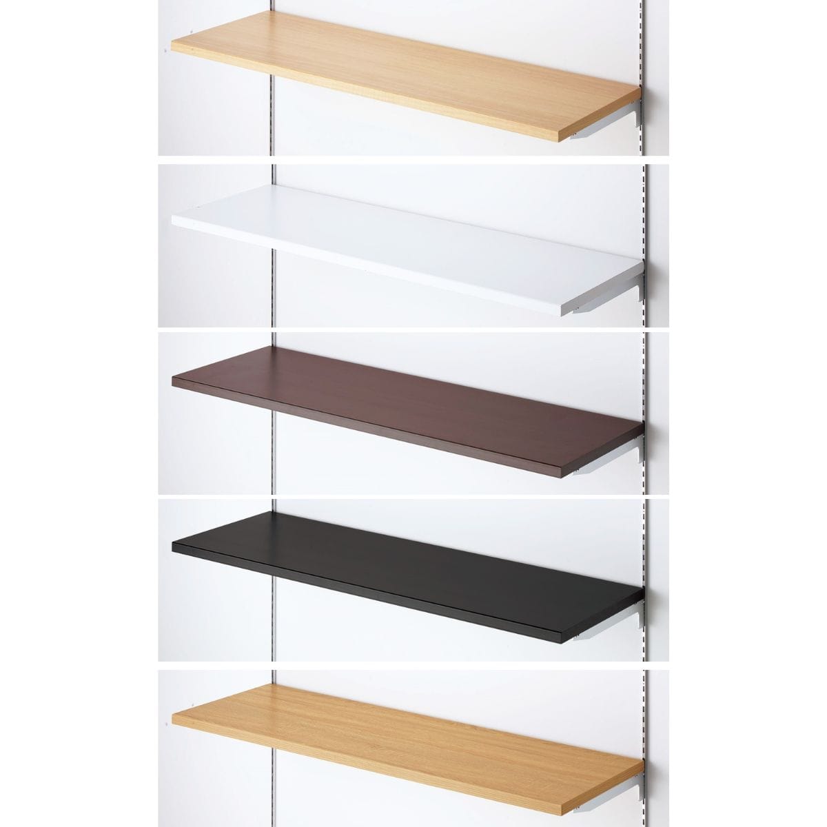 木棚 幅60×奥行40cm クロームブラケットセット〔ストエキオリジナル〕 エクリュ