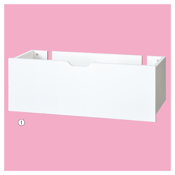 スクエアフレーム専用木製収納トロッコ 幅90cm用〔ストエキオリジナル〕 ラスティック柄