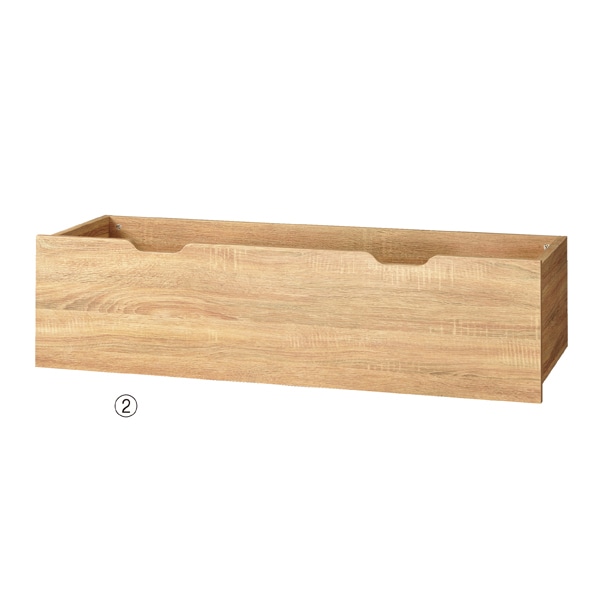 スクエアフレーム専用木製収納トロッコ 幅120cm用〔ストエキオリジナル〕 ホワイト