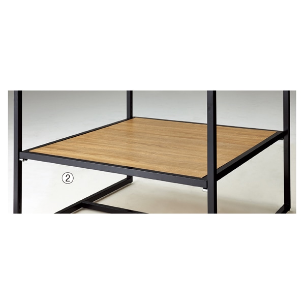 ※画像は幅90×奥行90cm 棚枠ブラックです