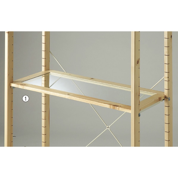 アルテン用ガラス棚 クリア〔ストエキオリジナル〕 幅120cm用