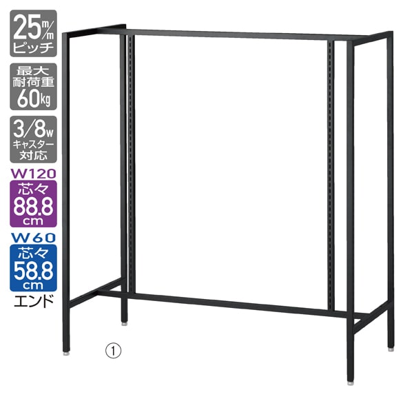 UR120 中央両面タイプ ブラック〔ストエキオリジナル〕 オープンタイプ