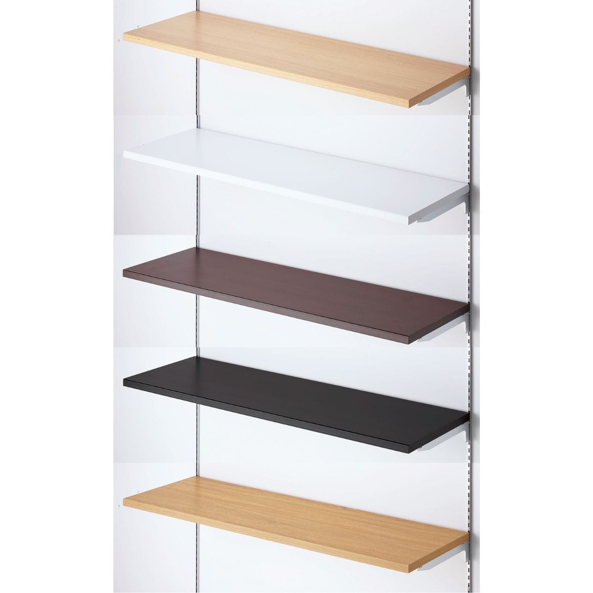 木棚 幅120×奥行30cm クロームブラケットセット〔ストエキオリジナル〕 エクリュ