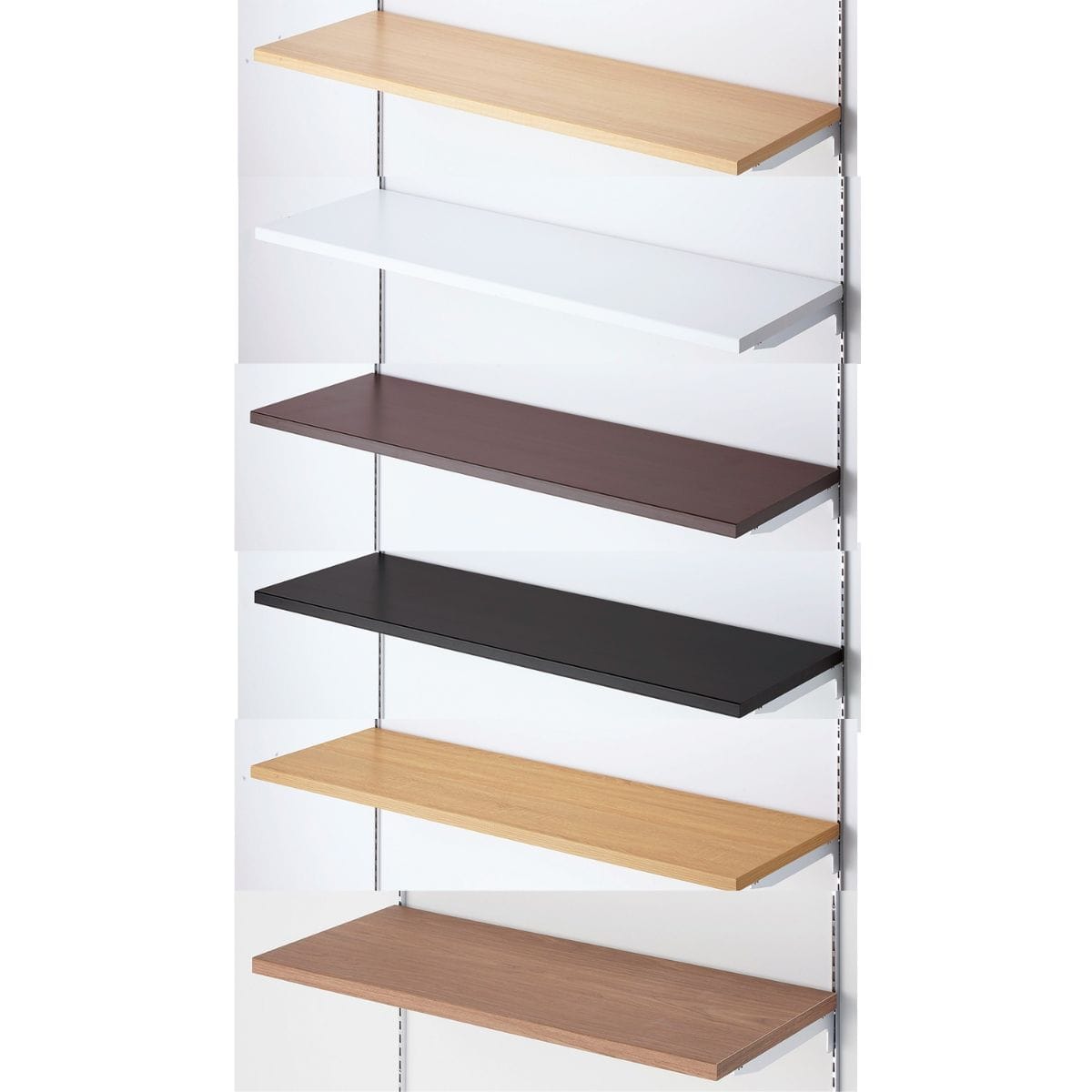 木棚 幅120×奥行35cm クロームブラケットセット〔ストエキオリジナル〕 エクリュ