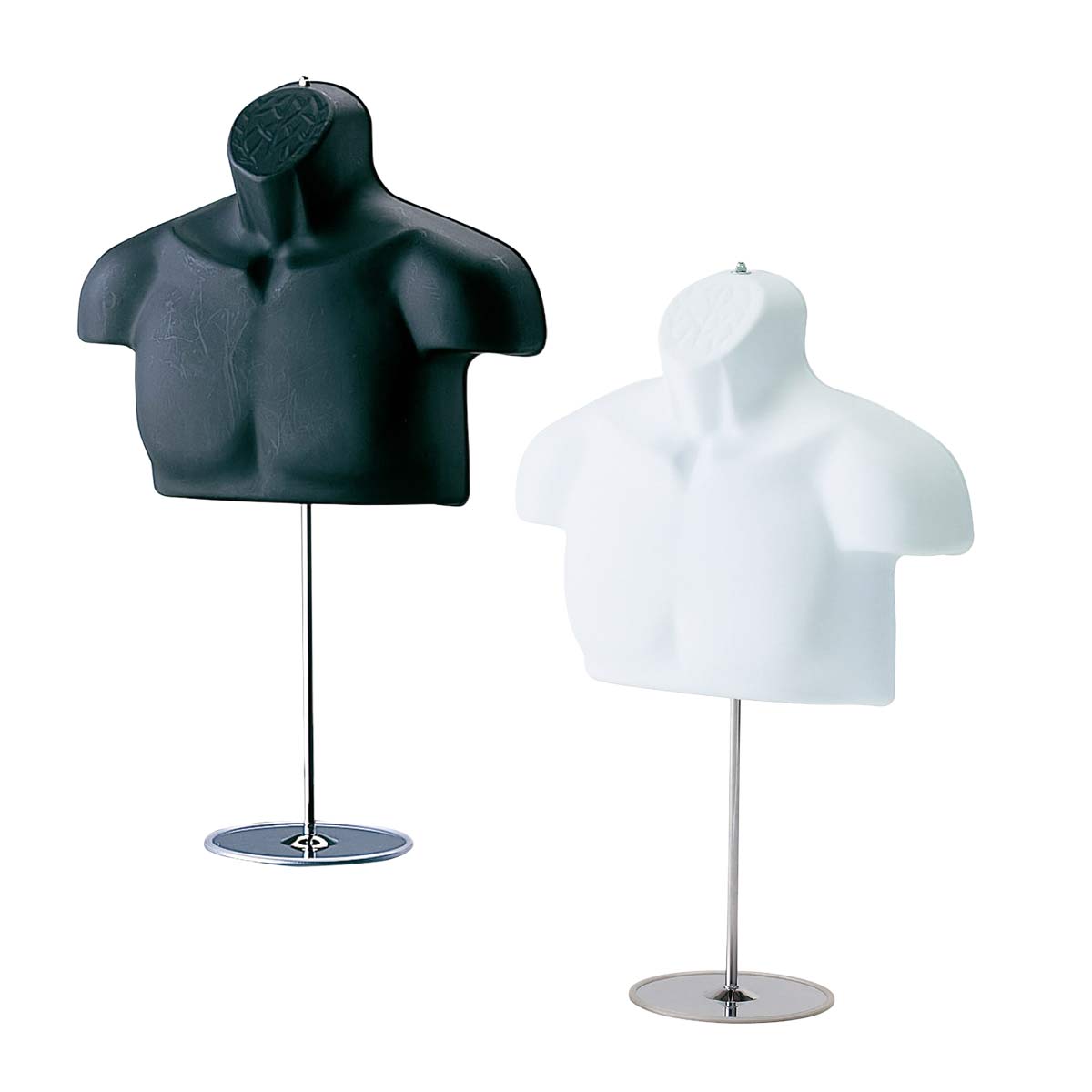 紳士卓上用ハーフトルソー〔ストエキオリジナル〕 腕無し 黒