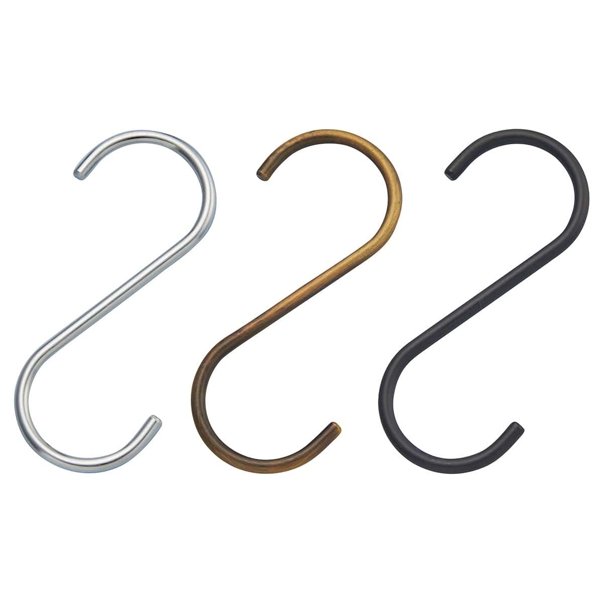 【5個】ディスプレイ用S字フック 小 クローム