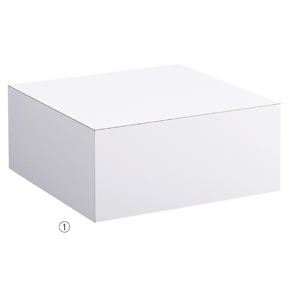 木製ステージ 幅45×奥行45×高20cm〔ストエキオリジナル〕 ホワイト