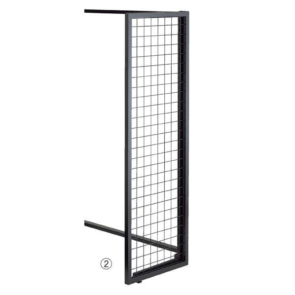 サイドネットフレーム ブラック/SF中央片面タイプ幅90cm用〔ストエキオリジナル〕 高さ135cm用