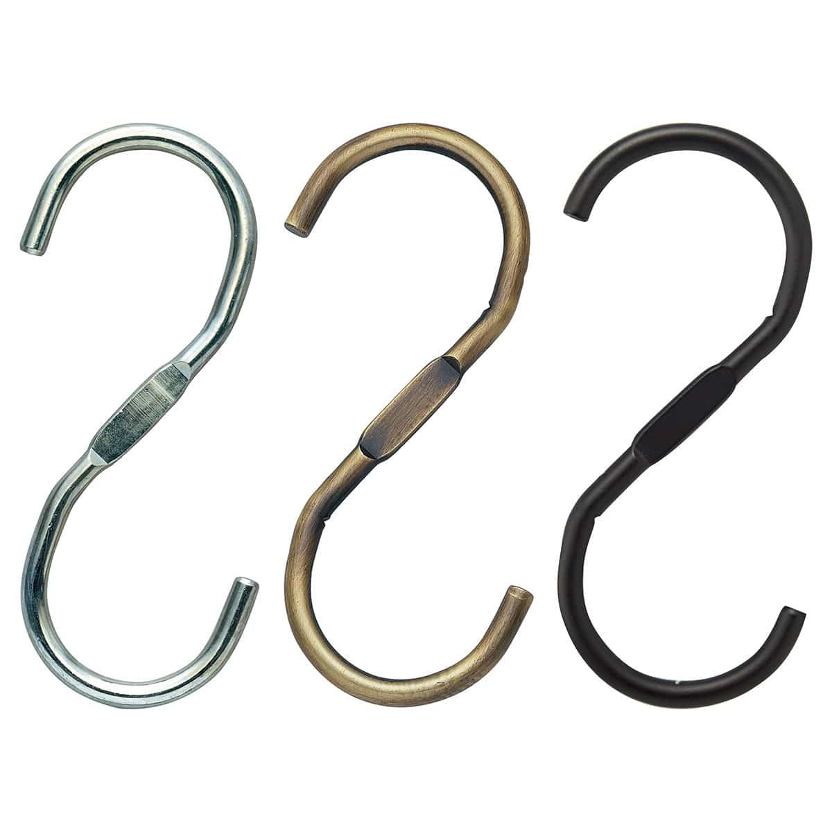 【5個】スチール製ディスプレイ用フック クローム