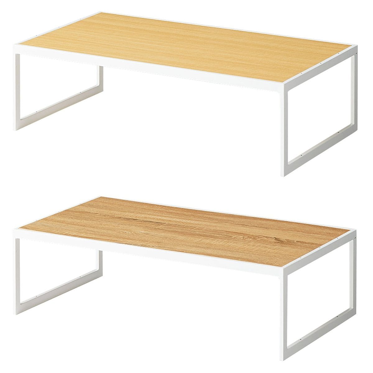 ステップテーブル用上置き台 奥行50cm ホワイト〔ストエキオリジナル〕 エクリュ