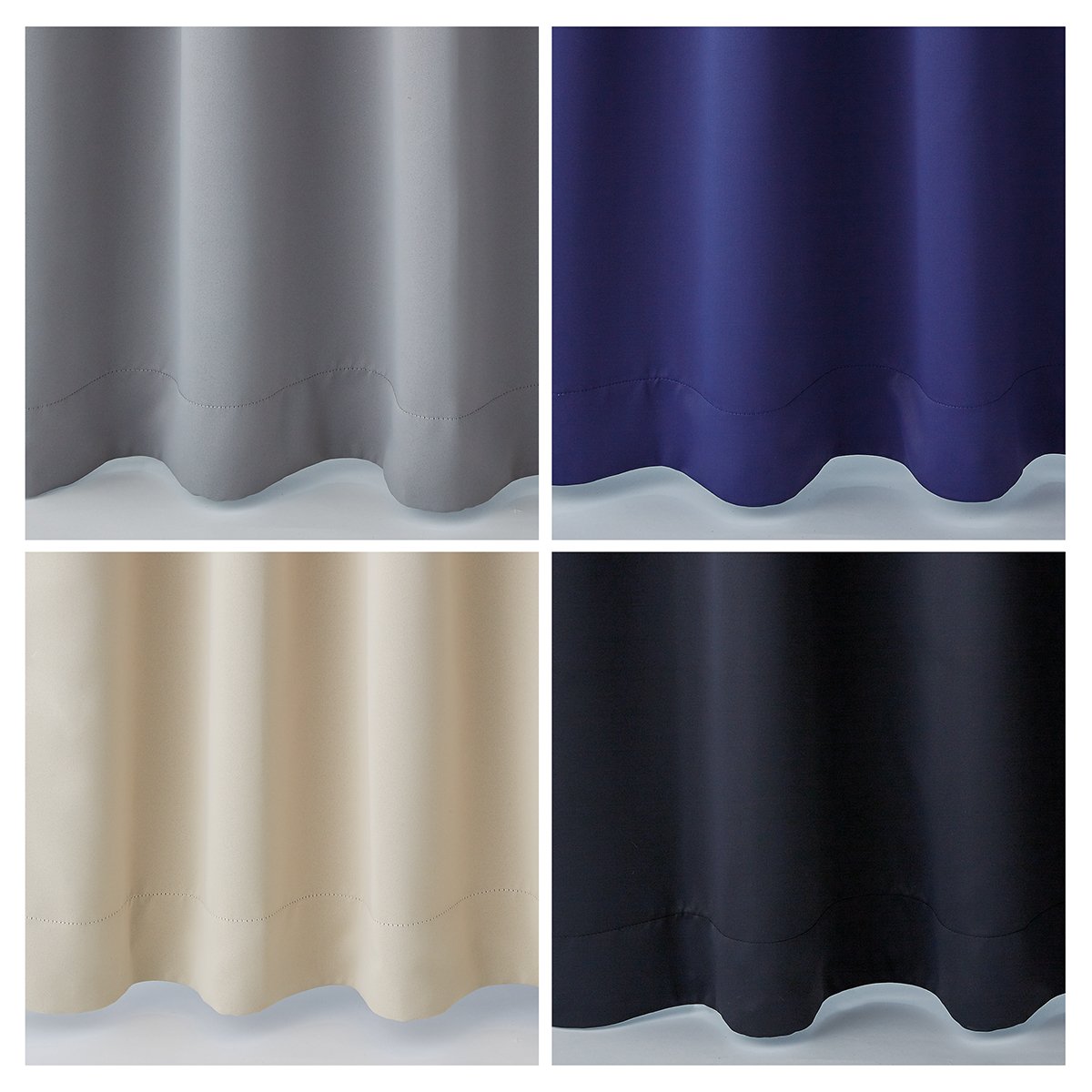 【2枚】フィッティングルーム レール用カーテン マグネット開閉タイプ 試着室 更衣室 ブラック