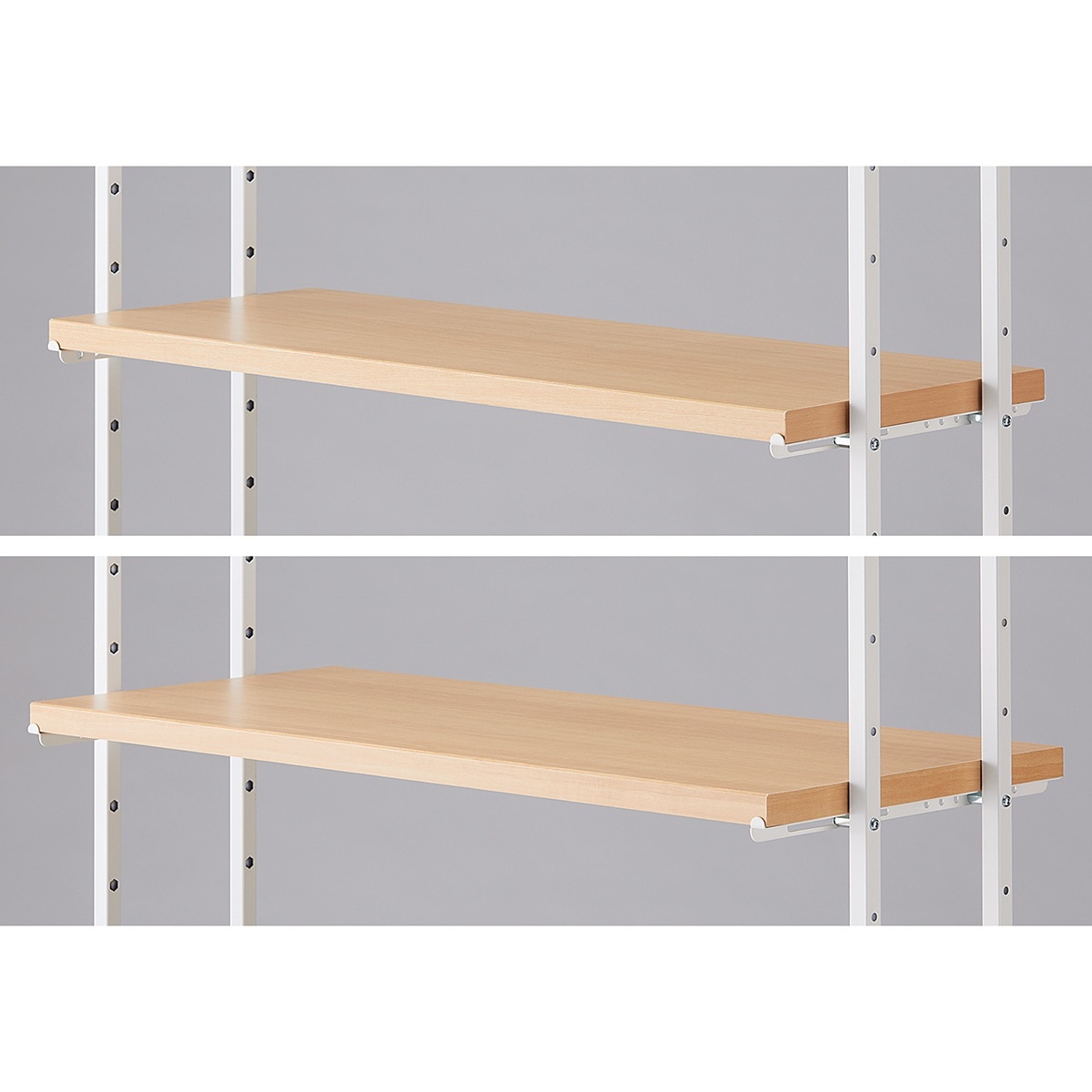 ハコマルシェホワイト 上部フレーム用中間棚 幅90cm用 木棚エクリュ〔ストエキオリジナル〕 奥行40cm