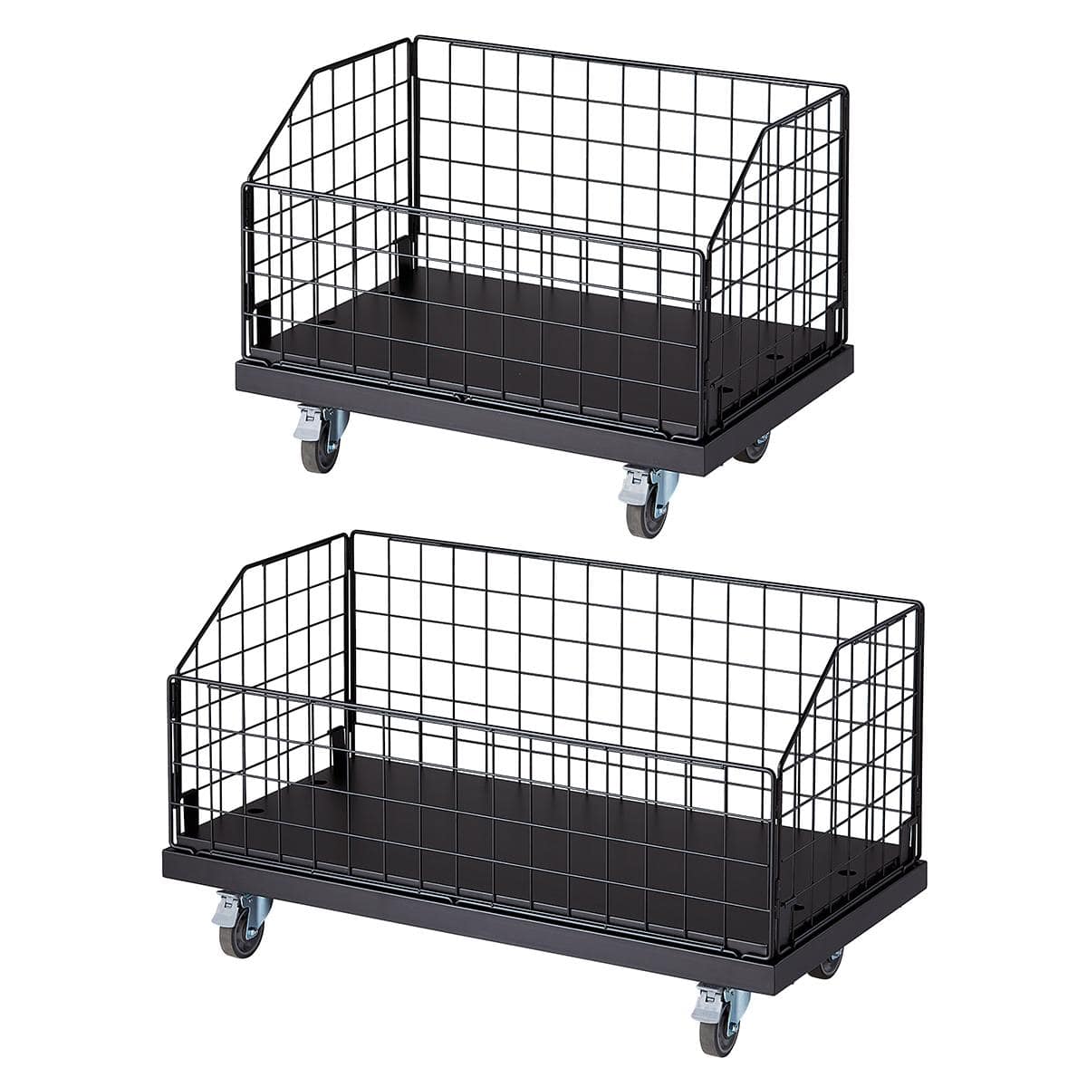 高耐荷重ジャンブルワゴン ブラック〔ストエキオリジナル〕 幅90cm