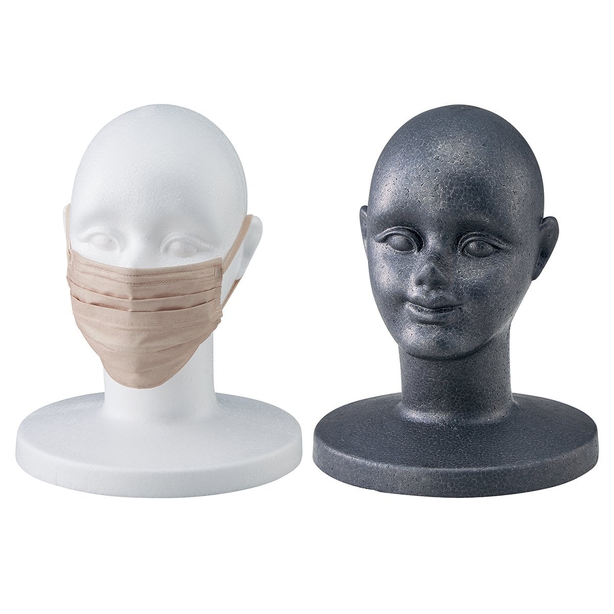 マネキンヘッド 耳あり 白