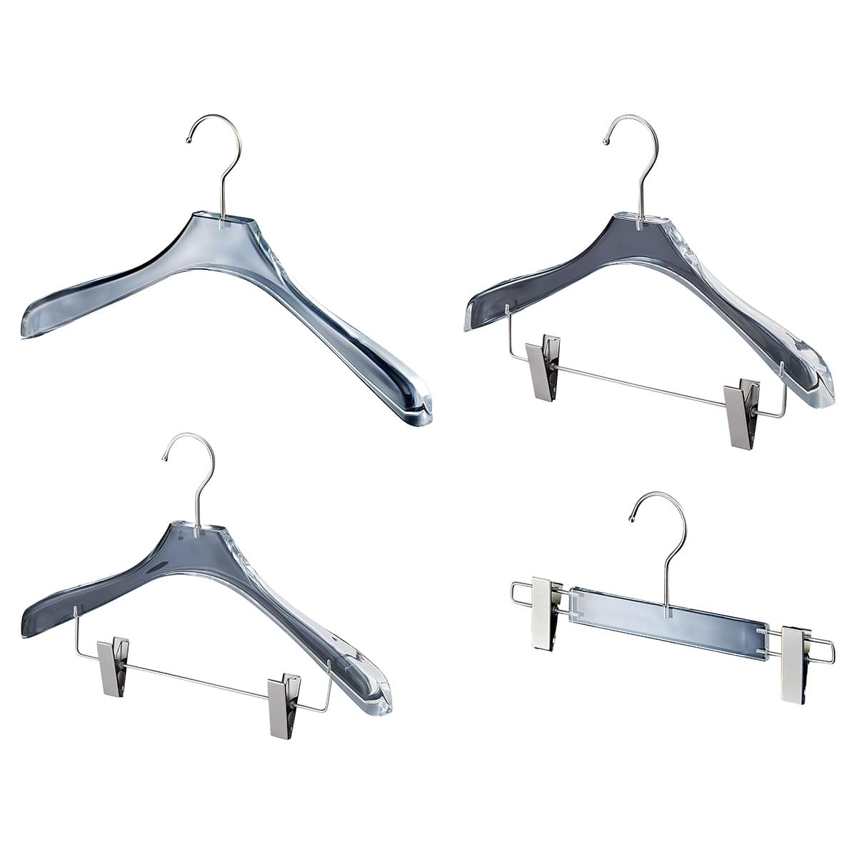 透明アクリルハンガー クリア〔ストエキオリジナル〕 幅44cm肩厚