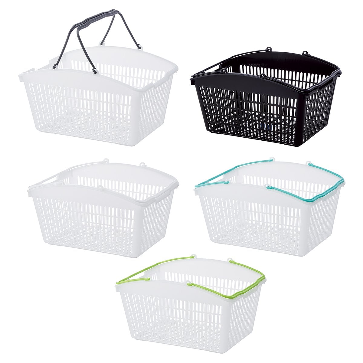 【10個】スーパーメイト 山型買い物カゴ 16リットル PB-16 ブラック