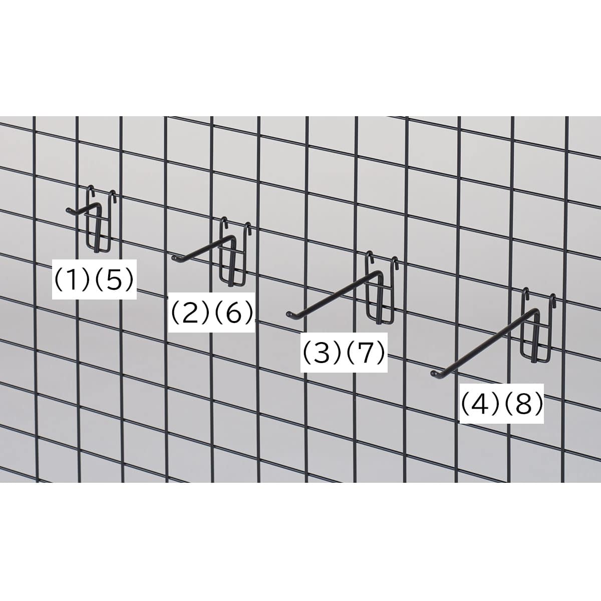 ネット用フック(直径5mm) 黒〔ストエキオリジナル〕 長さ5cm