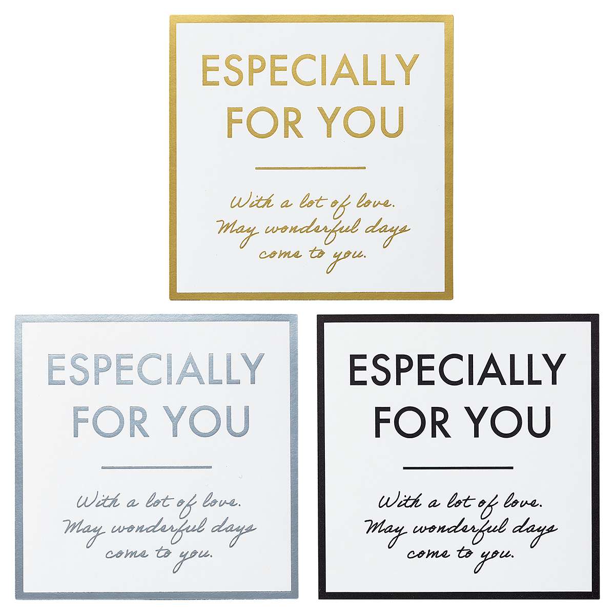 【40枚】モードスクエア ギフトシール ゴールド