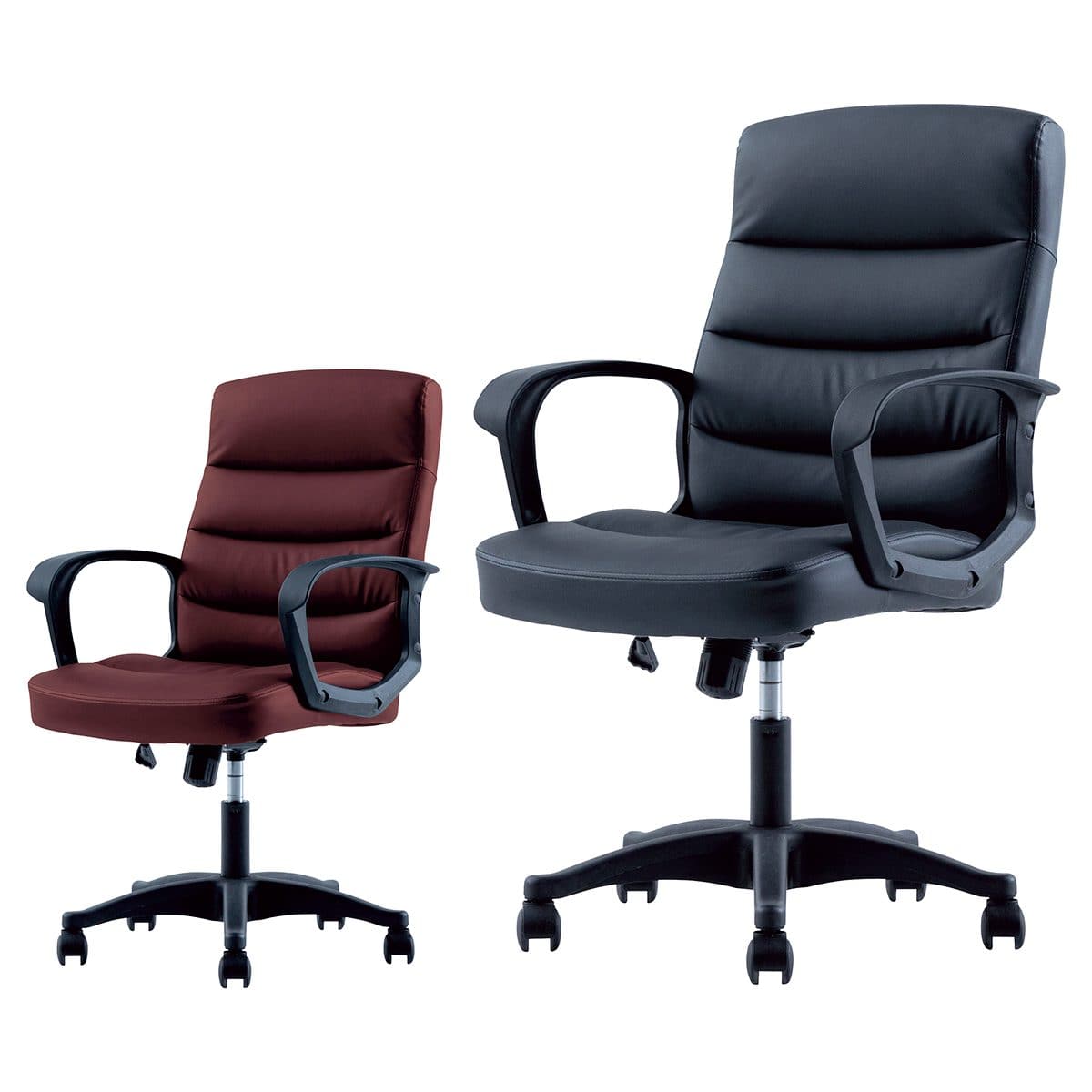 PUレザーマネージメントチェア ブラウン