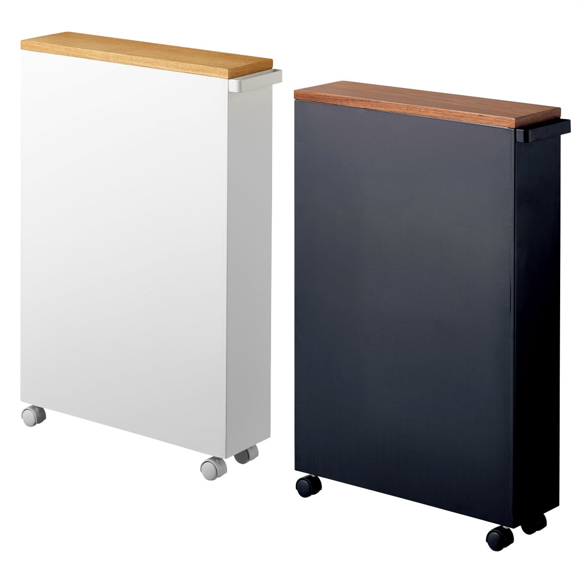 山崎実業 tower ハンドル付きスリムトイレラック ホワイト