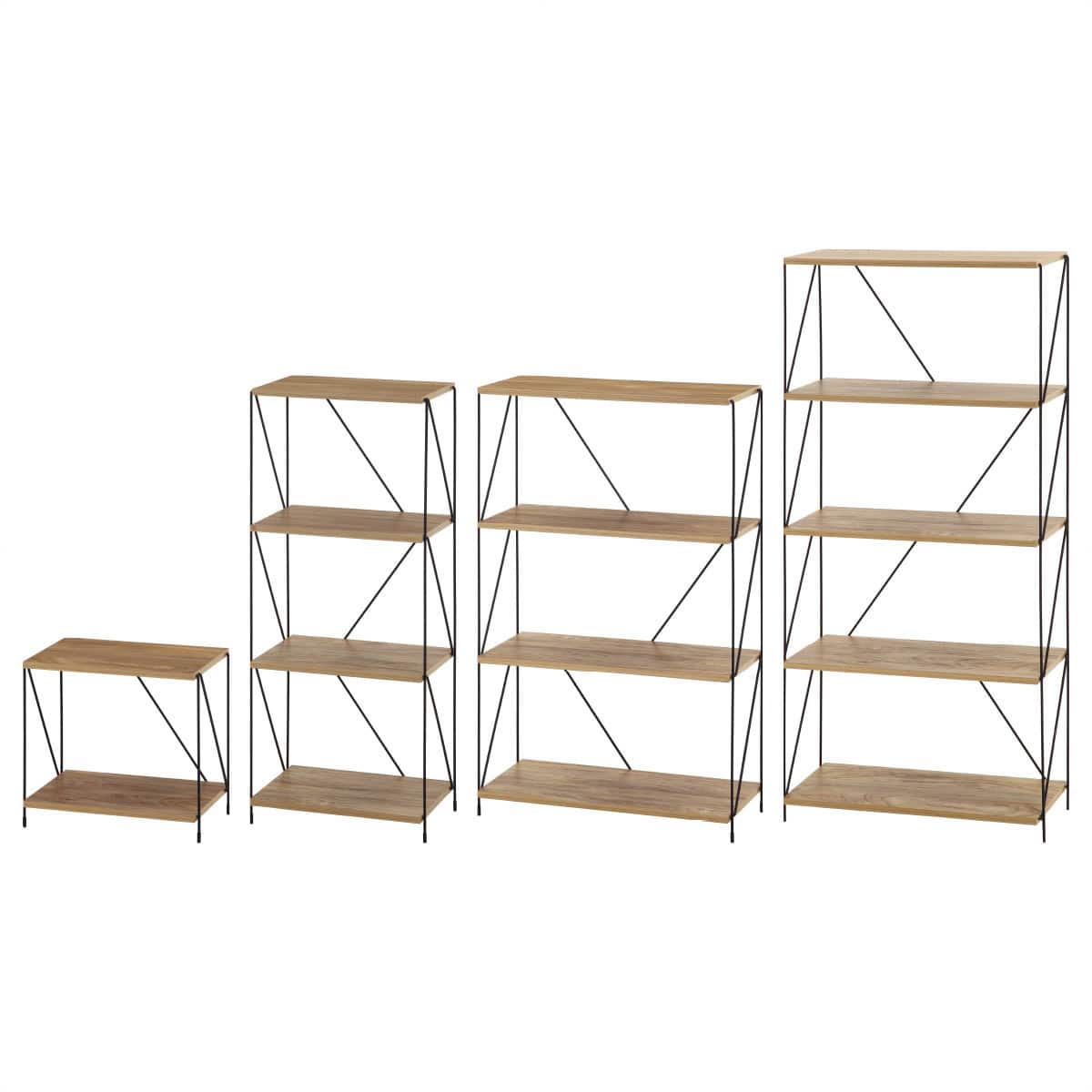 EZBO ワイヤーラック オークナチュラル 2段 40幅