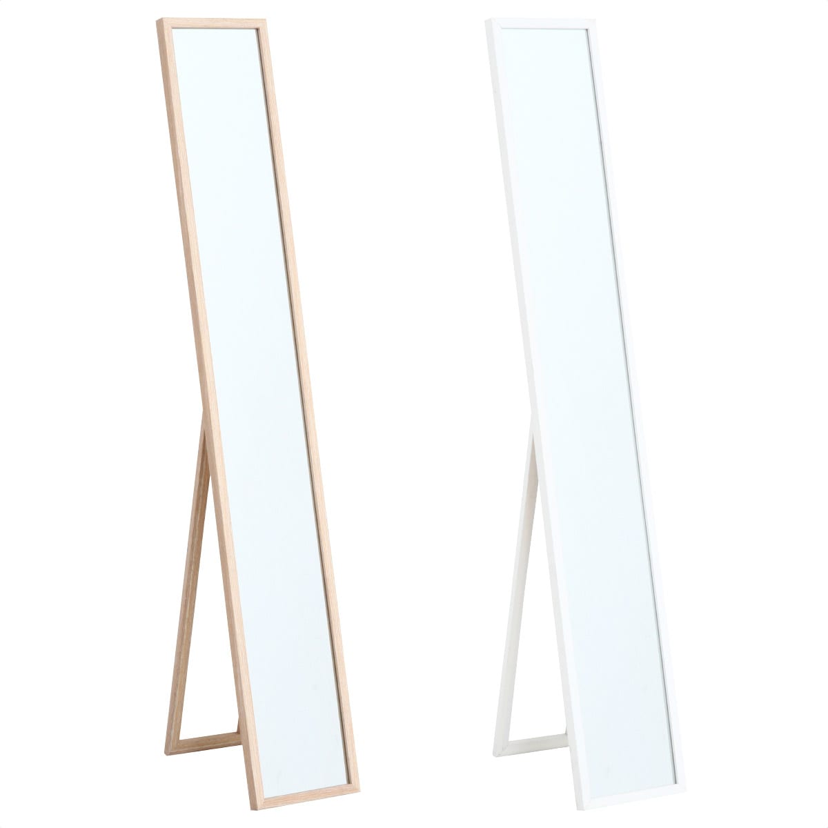 ウォール&スタンドミラー 幅23cm ナチュラル