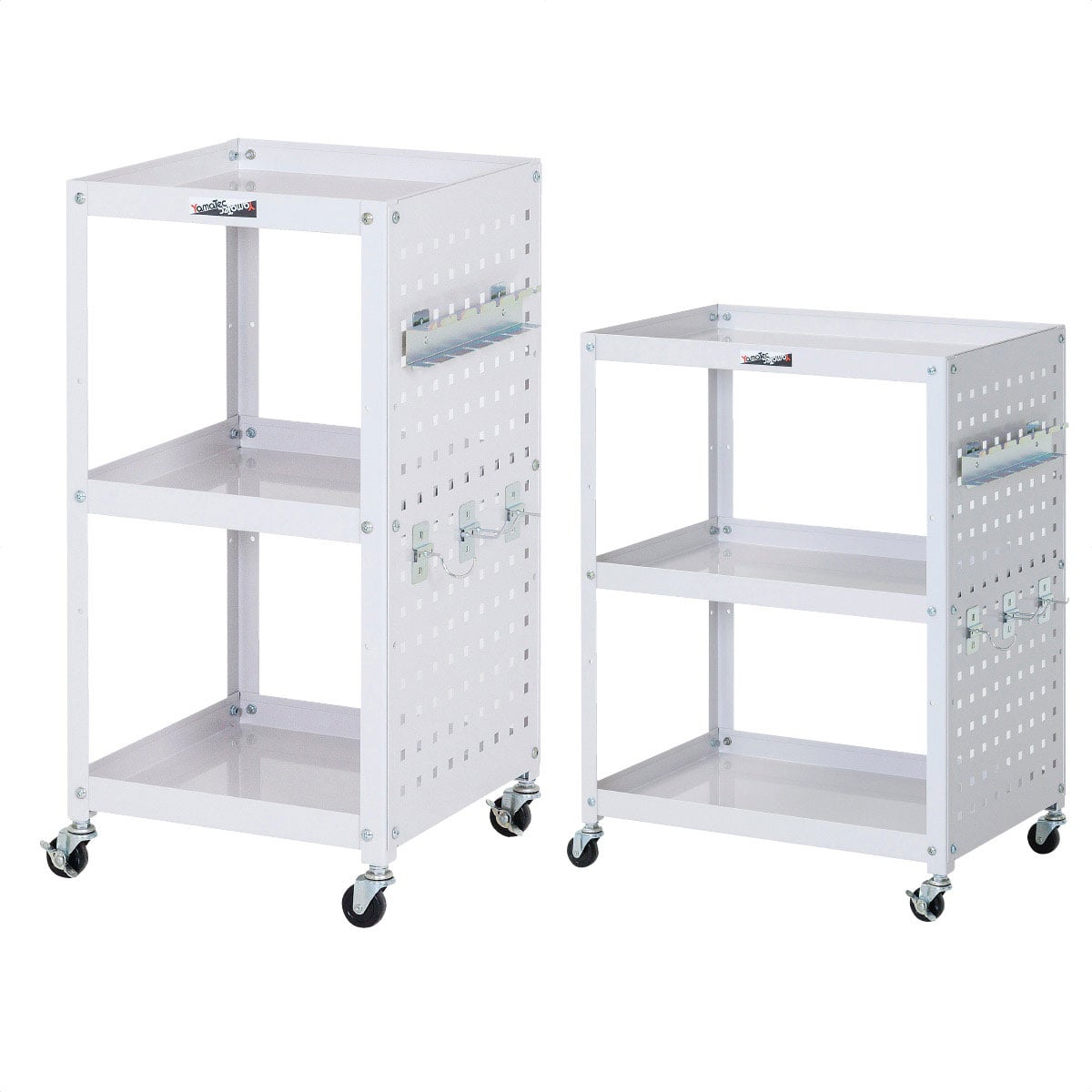 コンビニワゴン パンチングパネル付き 幅40×奥行40cm 3段