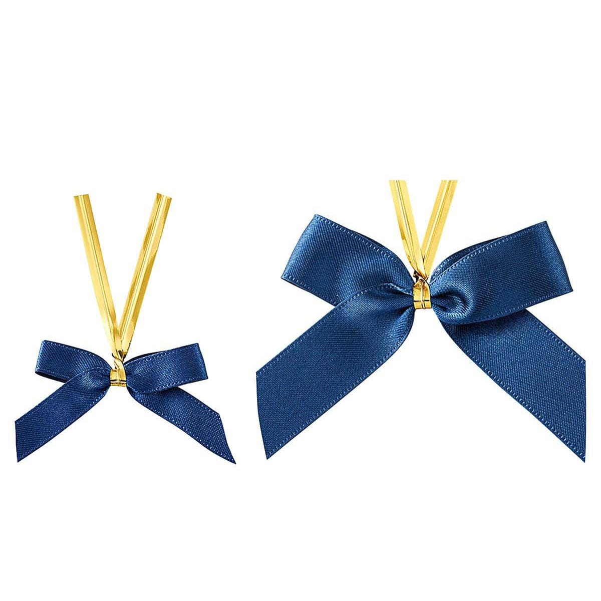 リボンタイ 両面サテン ネイビー〔ストエキオリジナル〕 小