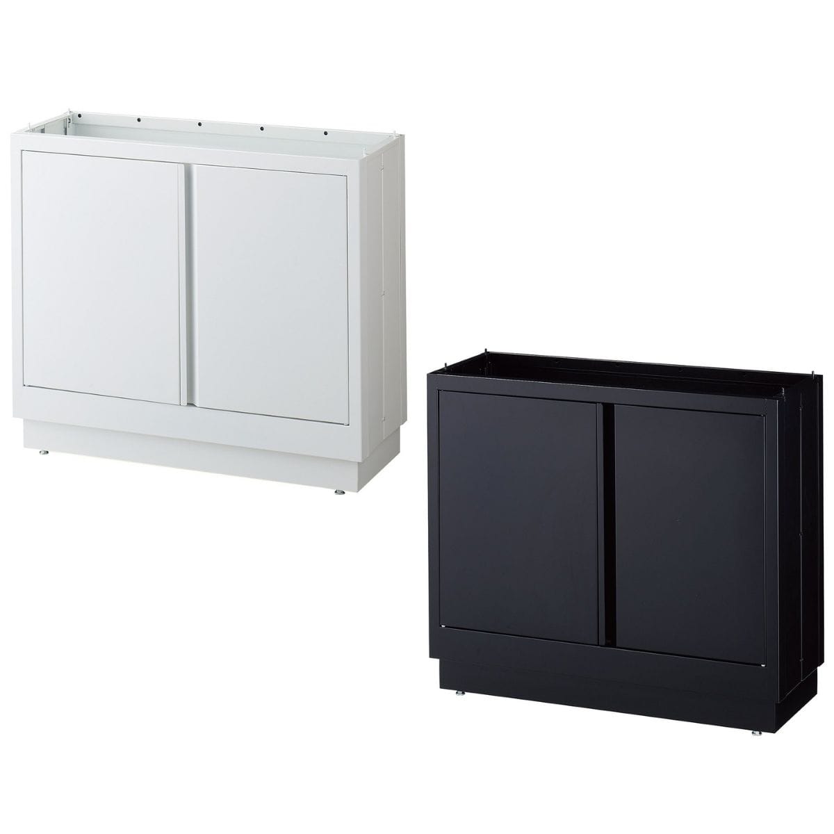 ファブルストレージBOX ハイタイプ 幅90cm奥行35cm (天板用棚板別売)〔ストエキオリジナル〕 ホワイト