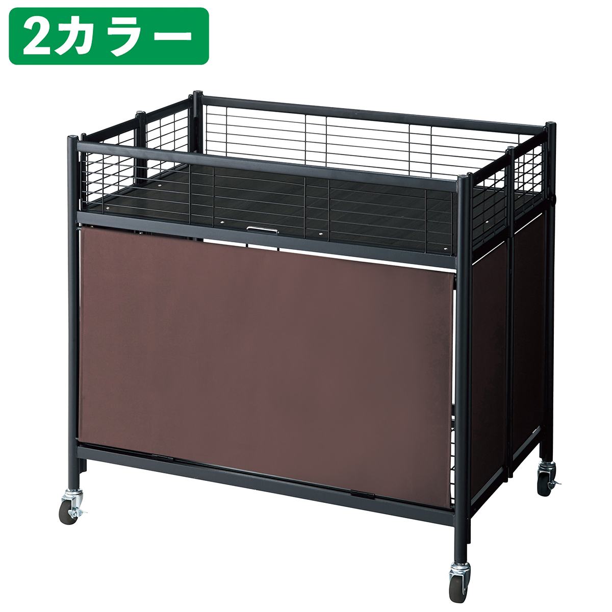 ストアエキスプレス 折りたたみワゴン ブラック 90cm 陳列棚 陳列 ワゴン 折りたたみワゴン ブラック 幅90cm ［ストエキオリジナル］