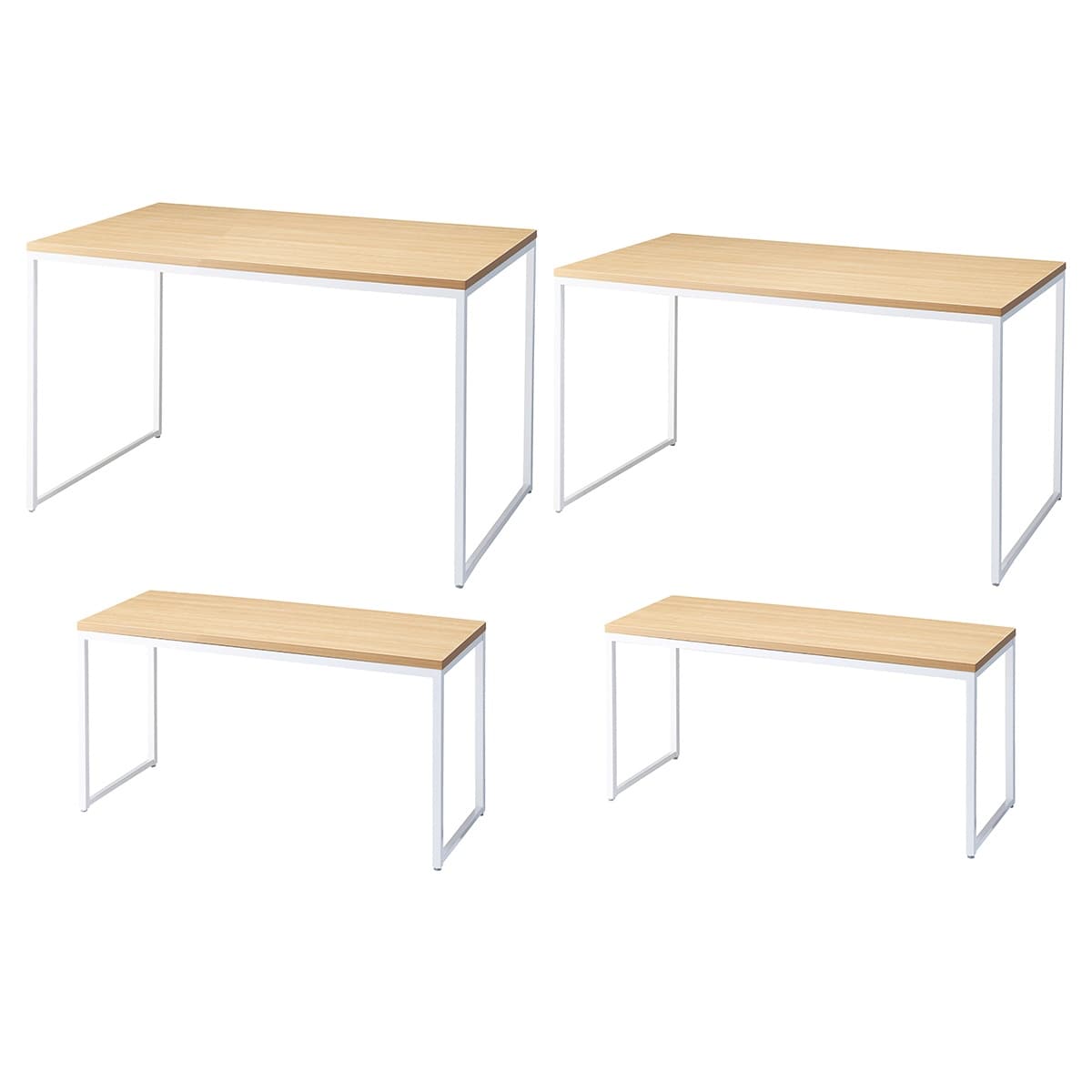 ホワイト脚ショーテーブル エクリュ〔ストエキオリジナル〕 幅108×奥行45×高さ57.4cm