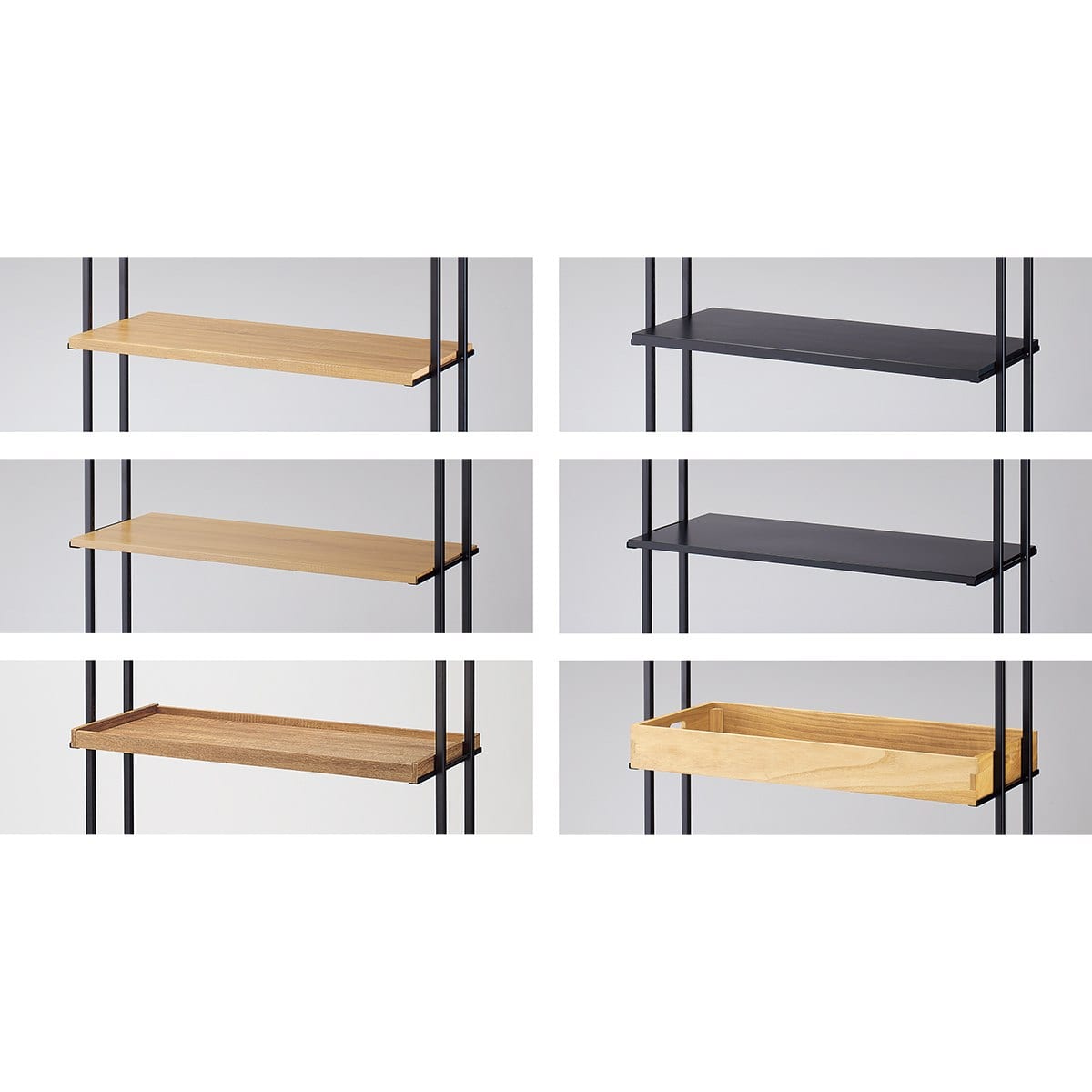 上部フレームブラック用中間棚セット 幅90cm 両面 新型ハコマルシェワゴン 〔ストエキオリジナル〕 木棚ラスティック柄